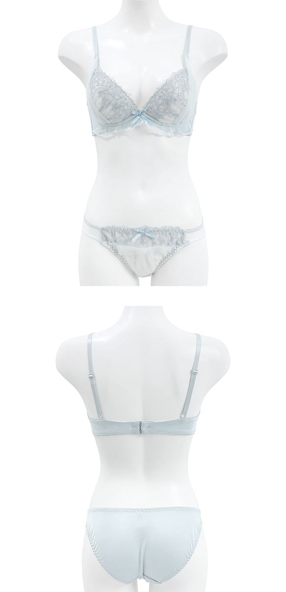 ピュアシェリ ラメチュールベール ブラセット ABCD ブラジャー ショーツ セット 谷間 L字 脇寄せ 盛り PURECHERIE