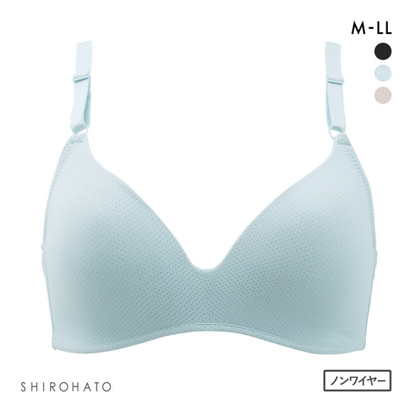 楽して美胸ができるブラ メッシュ高通気 ノンワイヤーブラジャー M L LL 涼しい 通気性 むれにくい ソフトタッチ