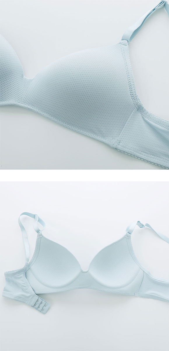 楽して美胸ができるブラ メッシュ高通気 ノンワイヤーブラジャー M L LL 涼しい 通気性 むれにくい ソフトタッチ