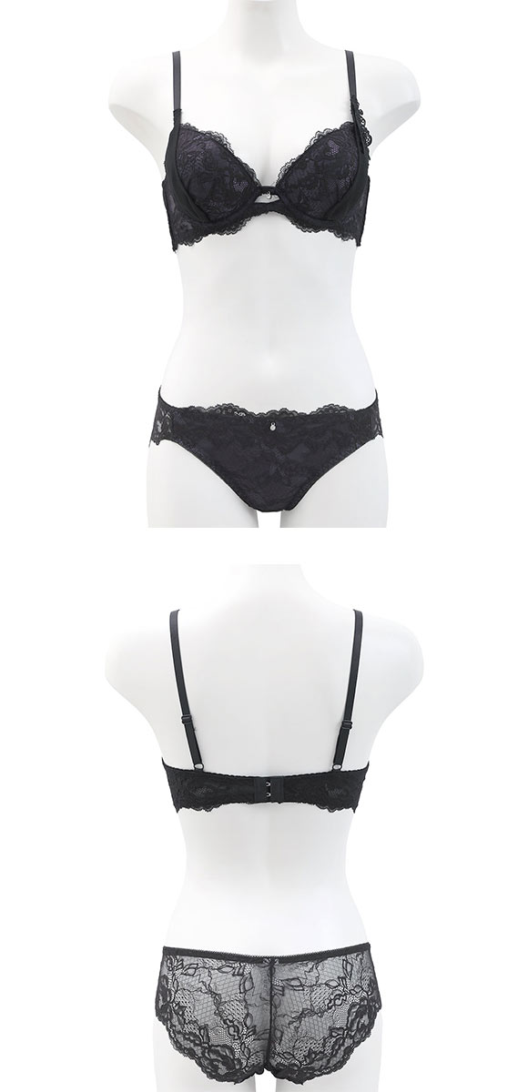 ルルモアナ シアーヴェール ブラセット BCD65-85 盛り 谷間 美胸 寄せ ブラジャー ショーツ セット LULUMOANA