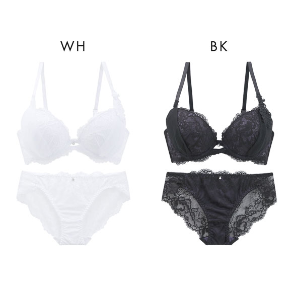 ルルモアナ シアーヴェール ブラセット BCD65-85 盛り 谷間 美胸 寄せ ブラジャー ショーツ セット LULUMOANA