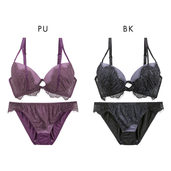 エクラ 脇高 アイラッシュ×センシュアルホール ブラセット ABCD ブラジャー ショーツ セット 脇肉 谷間 脇寄せ ECLAT