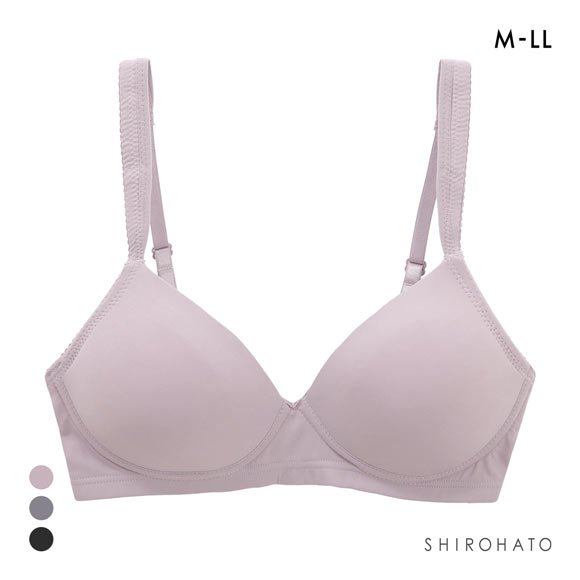 エブリィブラ 脇高ノンワイヤーブラジャー M L LL シンプル 肩らく やさしい ノンストレス エアリー ふっくら もちもち 谷間 楽ちん