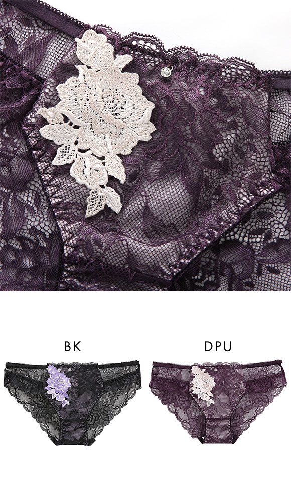 ピュアシェリ ローズケミカル 総レース ダブルストリング ショーツ M L