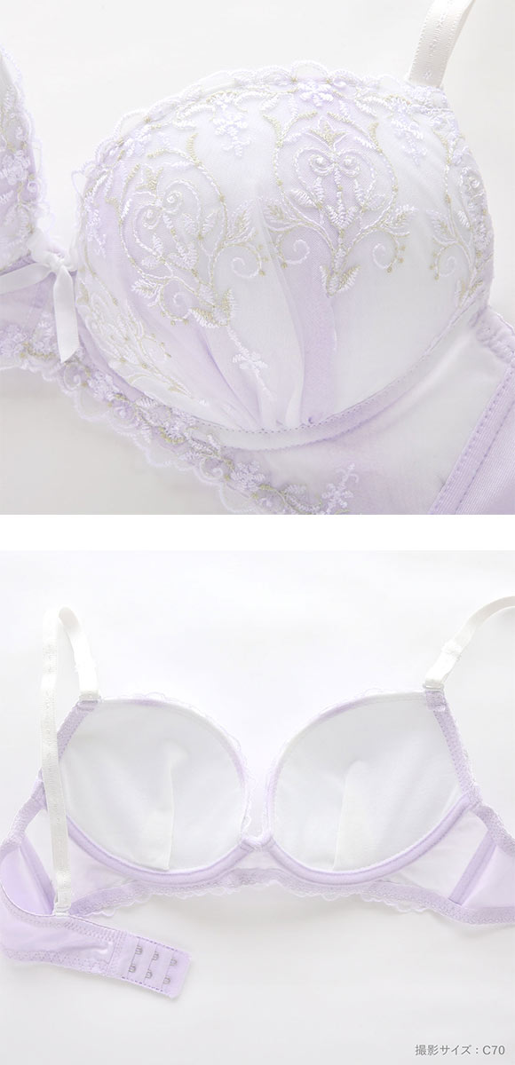 ピュアシェリ オーロララメチュール×グラデシフォン ブラセット ABCD70-85 盛り 谷間 美胸 寄せ 姫 セット PURECHERIE