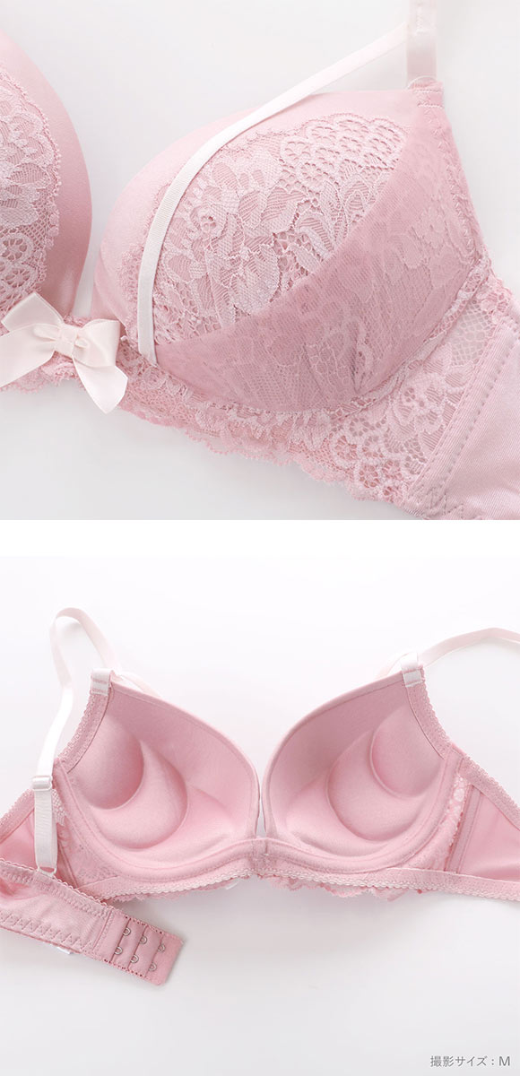 ピュアシェリ レーシークロステープ ノンワイヤー ブラセット M L LL