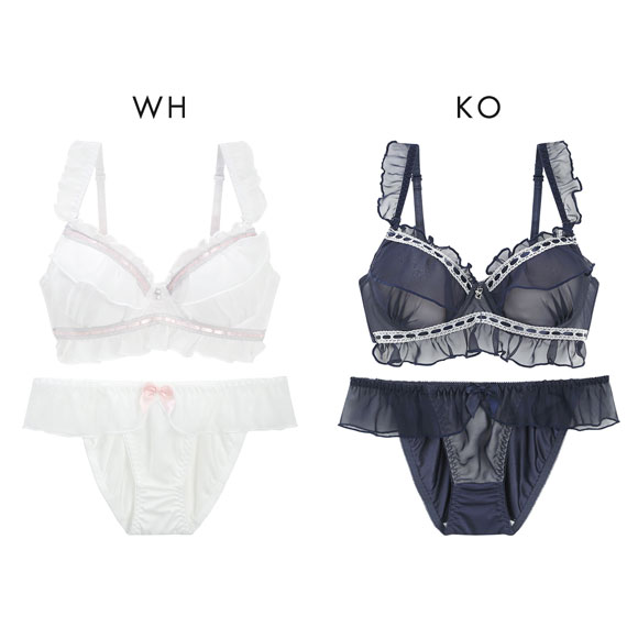 ライクキャットシリーズ 脇高 シフォンリボン通し ブラセット ABCD 脇肉 谷間 盛り 脇寄せ バストアップ ブラジャー ショーツ Like Cat Series