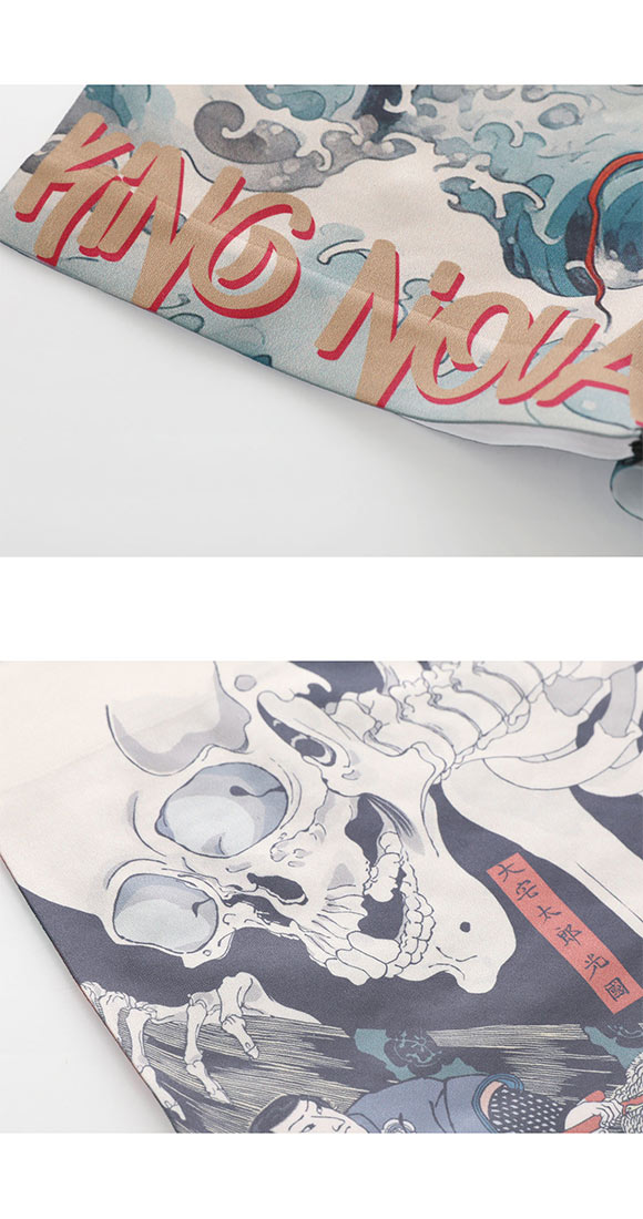 キングノバ 龍とがしゃどくろ ボクサーパンツ メンズ 前とじ M L LL ストレッチ プリント 大きいサイズ 贈り物 ギフト KING NOVA