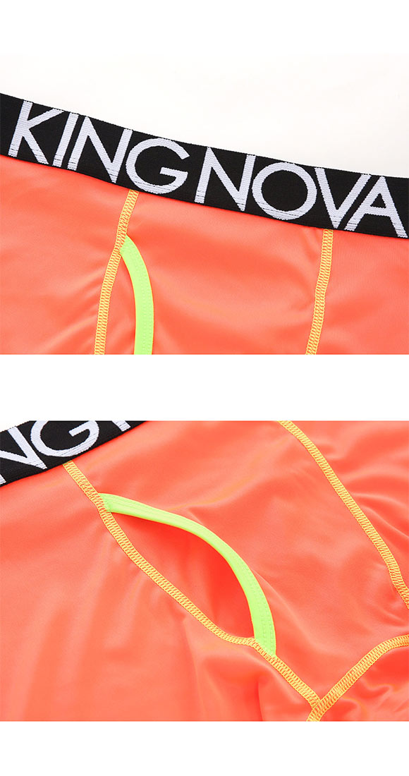 キングノバ ネオン 3P ボクサーパンツ メンズ 前あき 3枚組 3点セット ストレッチ プリント 大きいサイズ KING NOVA 蛍光