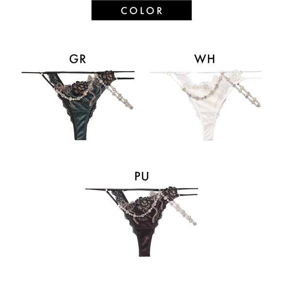 LINGERIEAM ラピダリー Tバックショーツ セクシー 過激 SM バックレース 透け RAVIJOUR ラヴィジュール