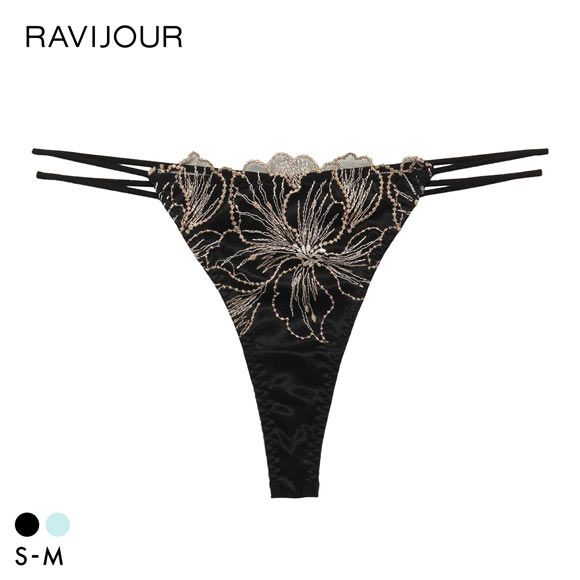 ラヴィジュール アウレリア エンブロイダリーレース Tバックショーツ SM 総レース ソング タンガ セクシー バックレース RAVIJOUR