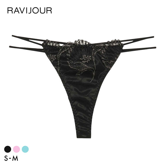 ラヴィジュール アリア エンブロイダリーレース Tバックショーツ SM 総レース ソング タンガ セクシー バックレース 下着 RAVIJOUR