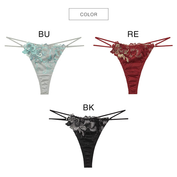 ラヴィジュール ノウェリカ エンブロイダリーレース Tバックショーツ SM 総レース ソング タンガ セクシー バックレース RAVIJOUR