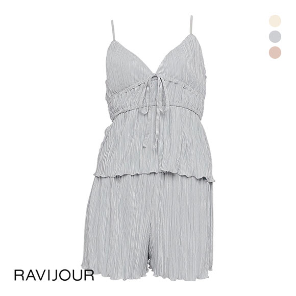 ラヴィジュール RAVIJOUR シャインプリーツ セットアップ ルームウェア
