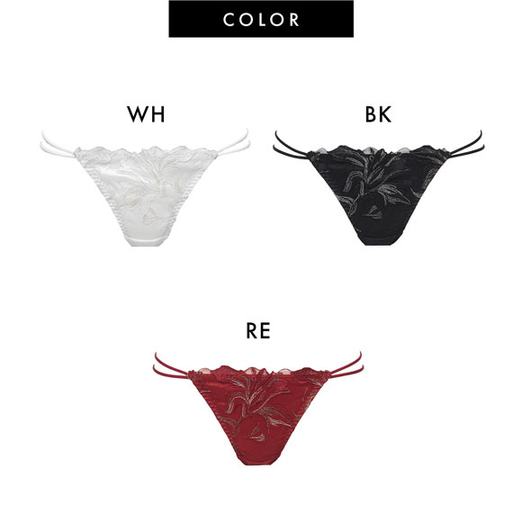 ラヴィジュール クラリス エンブロイダリーレース Tバックショーツ SM バックレース 透け ストリング RAVIJOUR