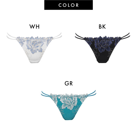 ラヴィジュール ルナリア エンブロイダリーレース Tバックショーツ SM バックレース 透け ストリング RAVIJOUR