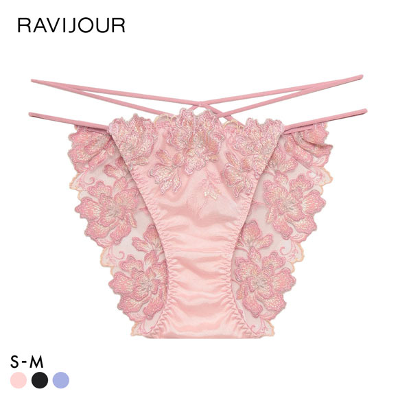 ラヴィジュール マルヴァ エンブロイダリーレースショーツ ノーマルショーツ SM バックレース 透け RAVIJOUR