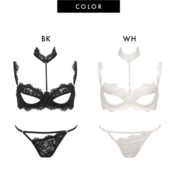 ラヴィジュール ノワールブラン ブラ＆Tバック セット ブラショーツ セット Tバックショーツ セクシー 過激 ランジェリー RAVIJOUR