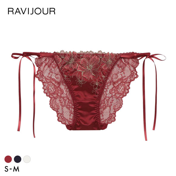 ラヴィジュール アルミラ サイドリボン ショーツ 紐パン ノーマルショーツ SM セクシー バックレース 透け RAVIJOUR