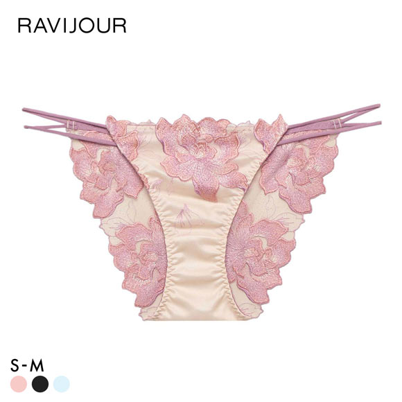 ラヴィジュール ピオニーヘイズ エンブロイダリーレース ショーツ ノーマルショーツ SM バックレース 透け RAVIJOUR