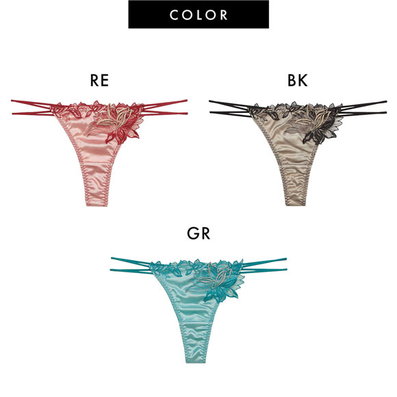 ラヴィジュール エルザ エンブロイダリーレース Tバックショーツ ソング タンガ SM セクシー バックレース 透け RAVIJOUR
