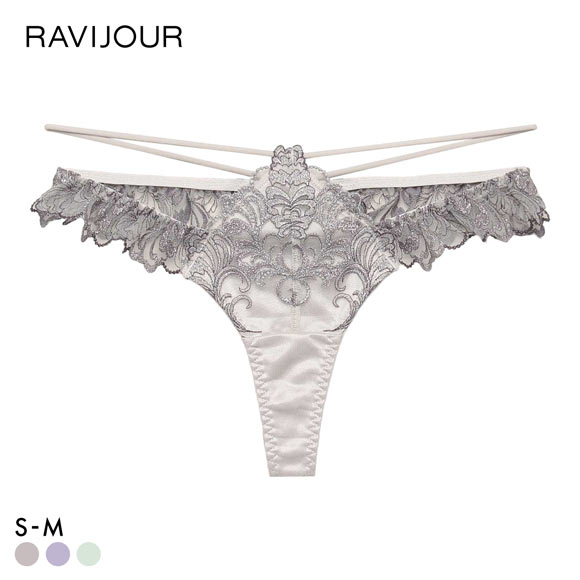 ラヴィジュール アヴェルネ フリルレース Tバックショーツ ソング タンガ SM セクシー バックレース 透け RAVIJOUR