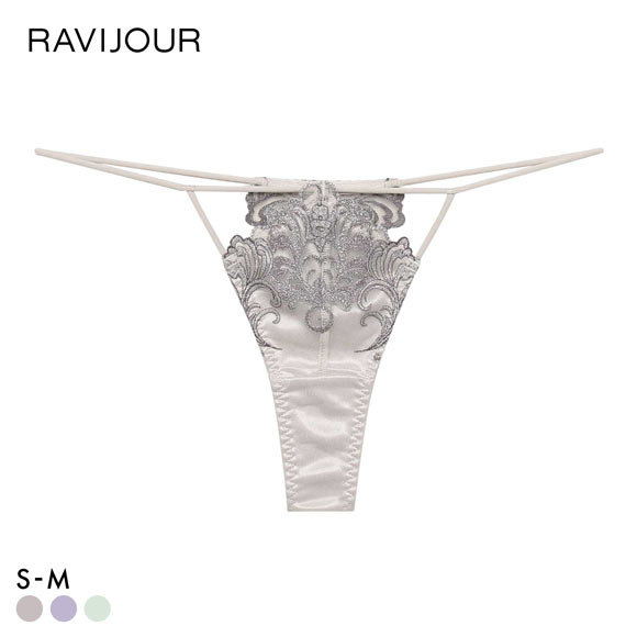ラヴィジュール アヴェルネ エンブロイダリーレース Tバックショーツ ソング タンガ SM セクシー バックレース 透け RAVIJOUR