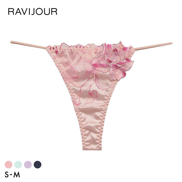 ★Ravijour★ラメ入り刺繍ブラショーツ★Tバックソングパンツ★ピンクB70 ☆Ravijour☆ラメ入り刺繍ブラショーツ☆Tバックソングパンツ☆ピンク