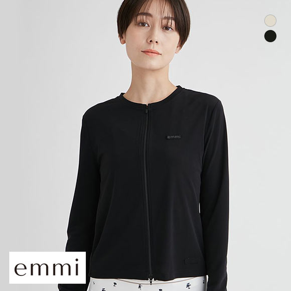 エミ emmiロゴジップカーディガン emmi