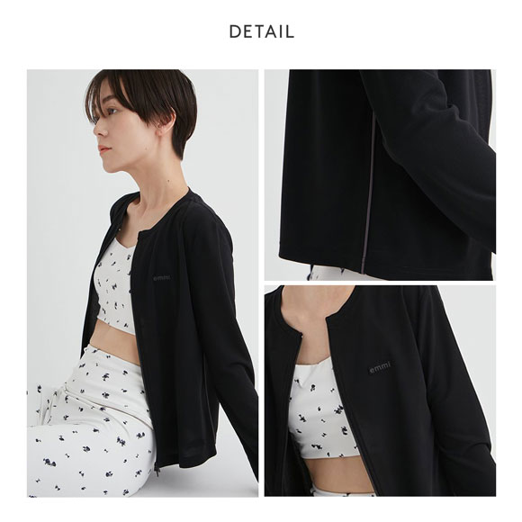 エミ emmiロゴジップカーディガン emmi