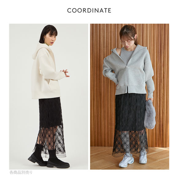 エミ ダンボールジップアップフーディー emmi