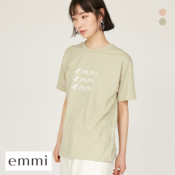 エミ emmi×ecostore UpDRIFT emmiロゴTシャツ emmi