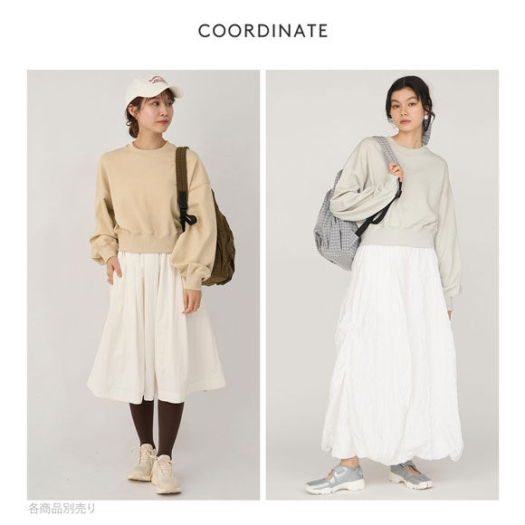 エミ ONLINE限定カラー ラメ裏毛ショートスウェットトップス emmi