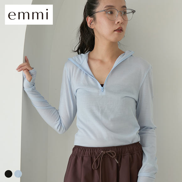 エミ Mt.Breath WoolRパーカートップス emmi | SHIROHATO(白鳩)
