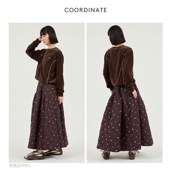 エミ パイピングデザインベロアトップス emmi | SHIROHATO(白鳩)