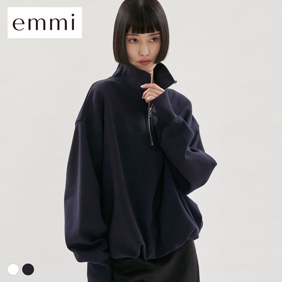 エミ em ハーフジップスウェット セットアップ対応 emmi | SHIROHATO(白鳩)