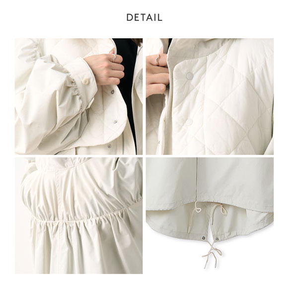 エミ 撥水レイヤードモッズコート emmi | SHIROHATO(白鳩)