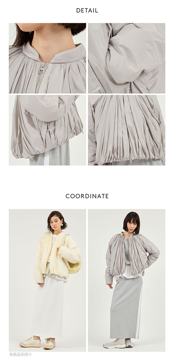 エミ Re.WAR（TM）シアーギャザー中わたブルゾン emmi