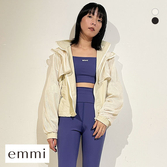 エミ メッシュレイヤードナイロンブルゾン emmi