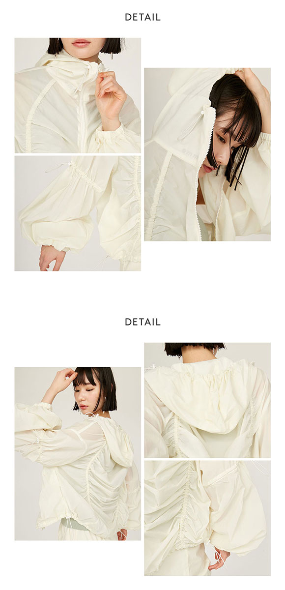 【新品未使用emmi 】ギャザーナイロンブルゾン　アイボリー エミ ギャザーナイロンブルゾン emmi | SHIROHATO(白鳩)