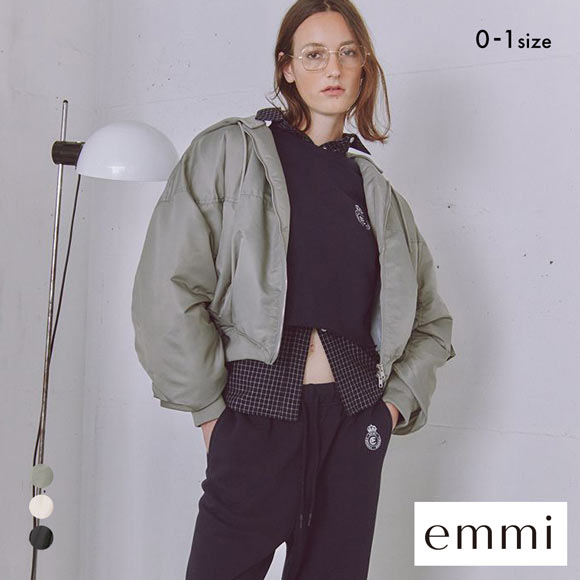 エミ フード付き2wayボンバーブルゾン emmi | SHIROHATO(白鳩)