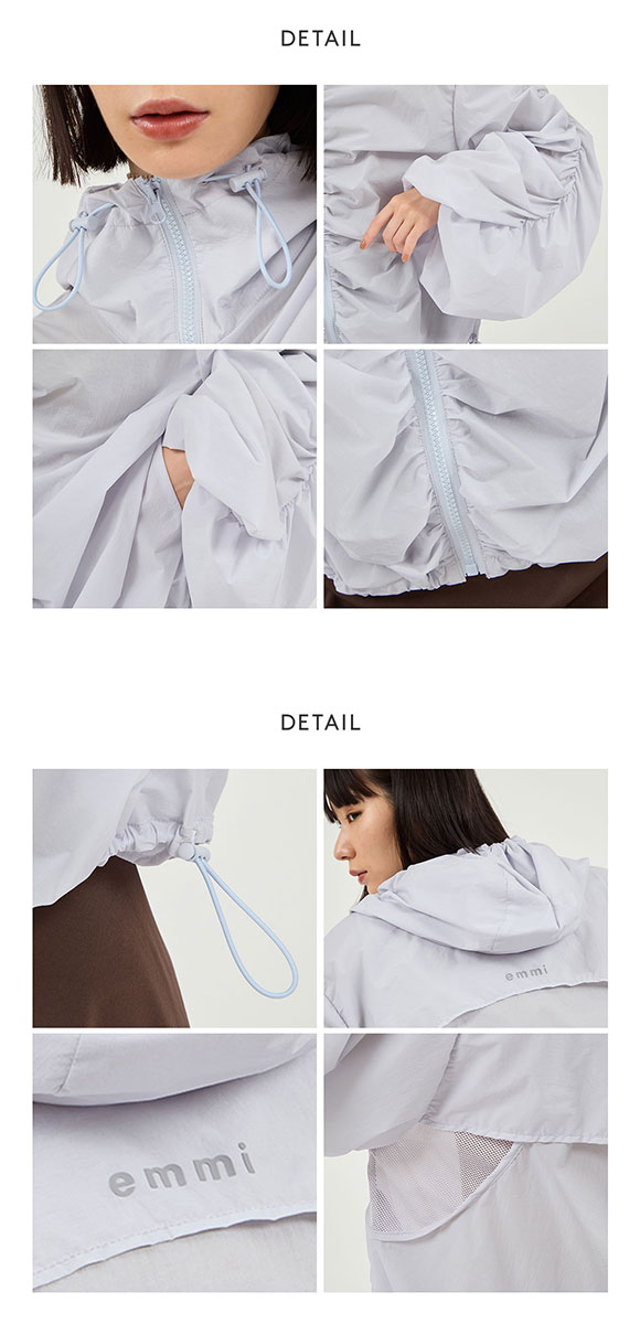 エミ 撥水 ギャザーフーディーブルゾン emmi | SHIROHATO(白鳩)