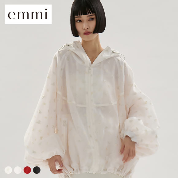 エミ ビッグフォルムフーディーブルゾン emmi