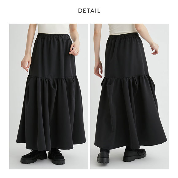 エミ ギャザープルオーバー×ティアードスカートセット emmi