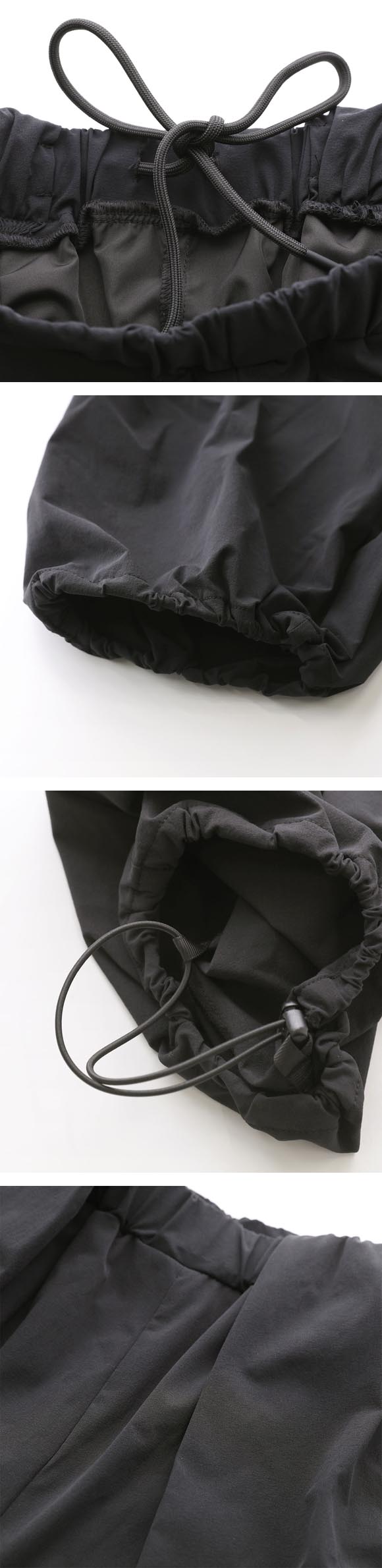 エミ eco ボリュームパラシュートパンツ 撥水 UVカット 接触冷感 emmi