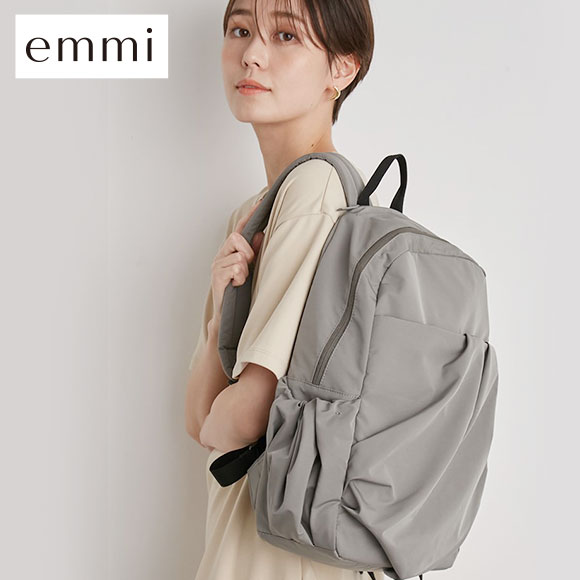 エミ ギャザーボディーバックパック emmi | SHIROHATO(白鳩)