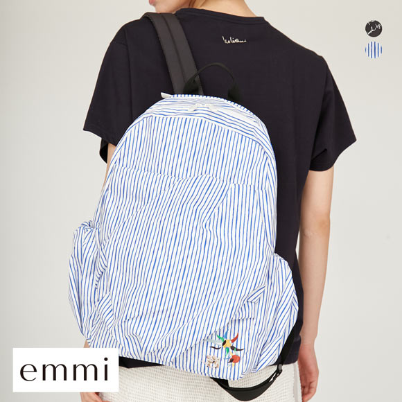 エミ emmi×Leo Lionni 撥水 ワッペンギャザーボディーバックパック
