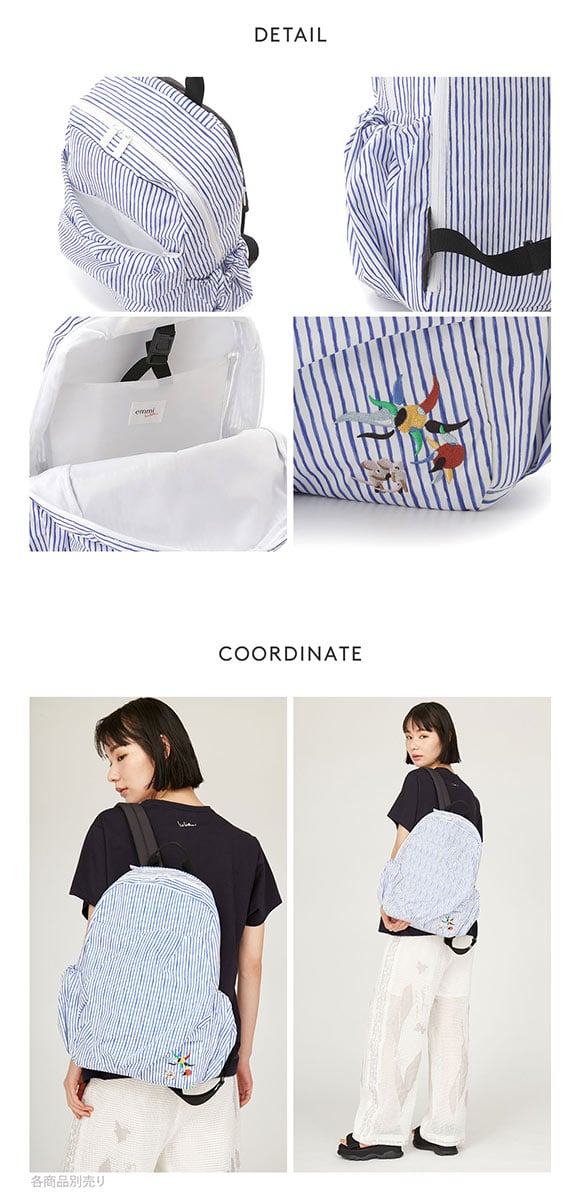 エミ emmi×Leo Lionni 撥水 ワッペンギャザーボディーバックパック emmi レオレオニ Leo Lionni