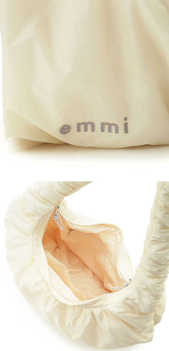 エミ ギャザーディテールショルダーバッグ 撥水 emmi