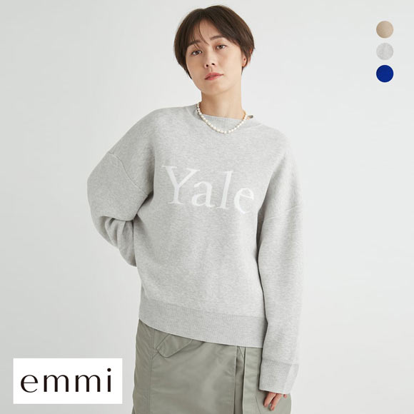 エミ YALE ジャガードニットプルオーバー emmi